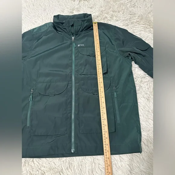 FIGS Men’s On-Shift Extremes Jacket Lightweight Hooded Windbreaker Green Medium - Picture 16 of 16